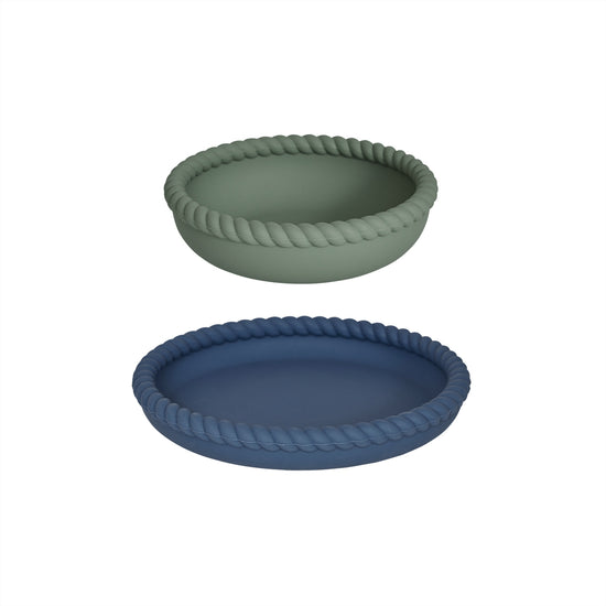 OYOY MINI Mellow Plate & Bowl Plate & Bowl 601 Blue / Olive