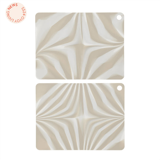 OYOY LIVING Placemat Zebura - Pack of 2 Placemat 306 Clay / Offwhite