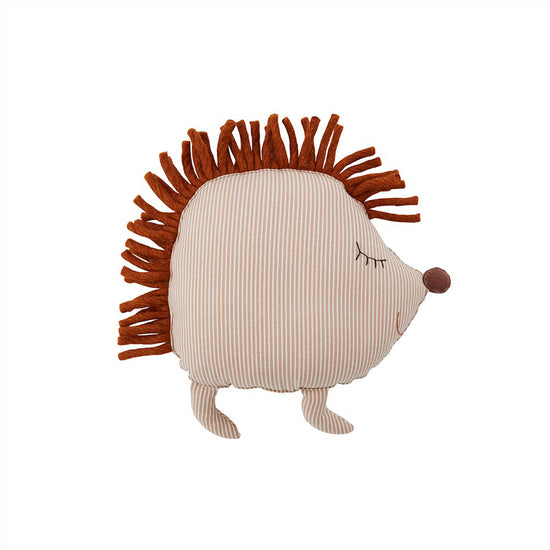 OYOY MINI Hope Hedgehog Denim Cushion Soft Toys 103 Beige