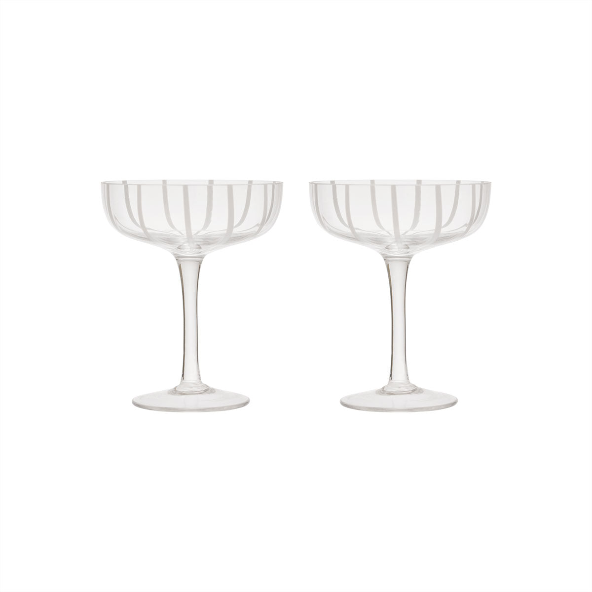 OYOY LIVING Mizu Coupe Glass - Pack of 2 Glass 902 Clear