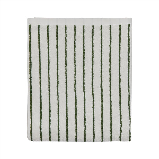 OYOY LIVING Raita Towel - 100x150 cm Towel 701 Green / Offwhite