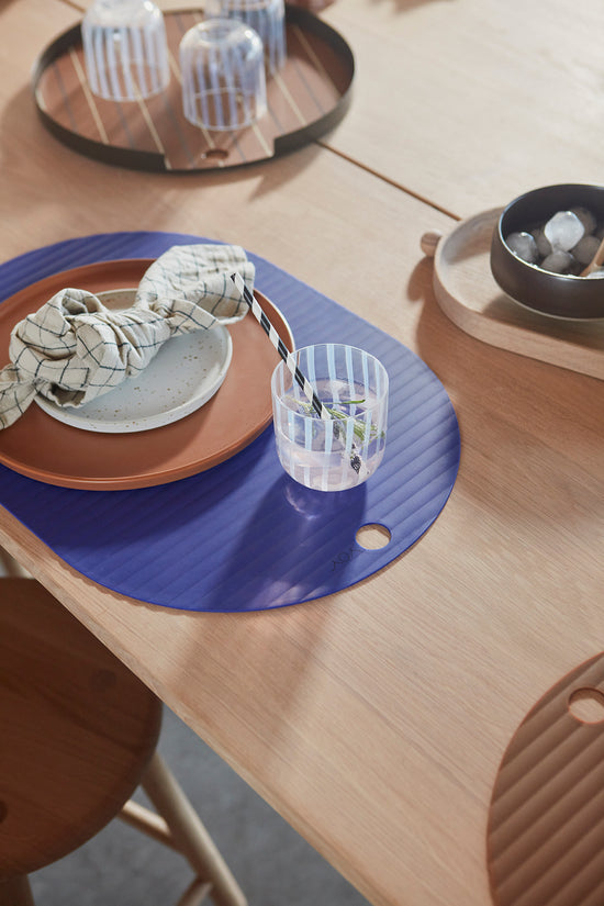 OYOY LIVING Ribbo Placemat - Pack of 2 Placemat 609 Optic Blue