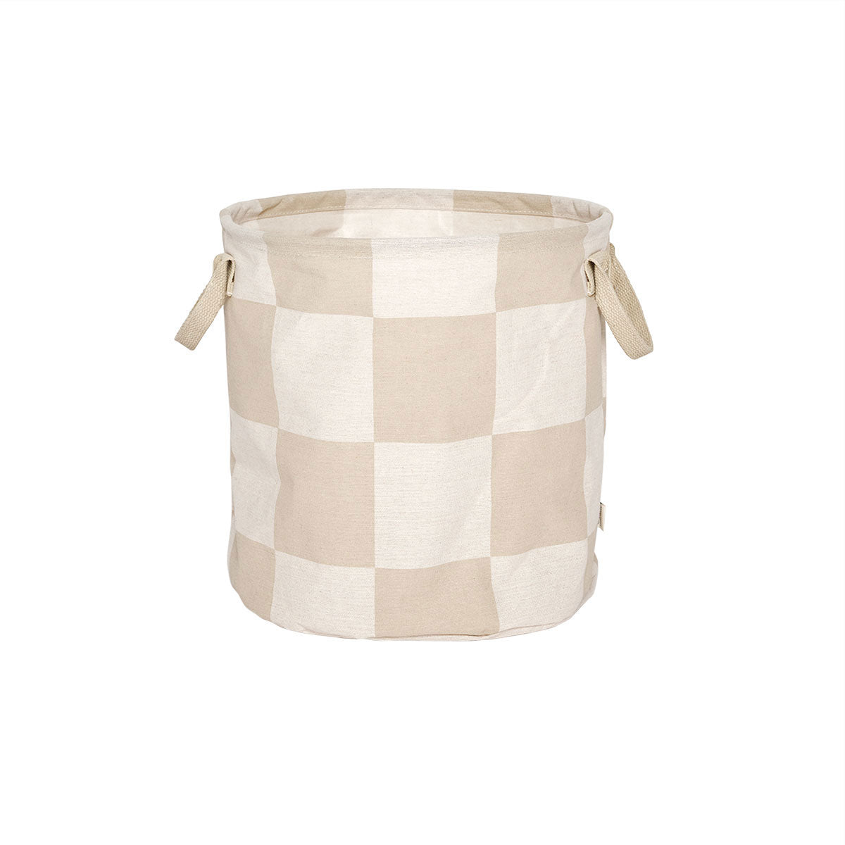 Indlæs billede i Gallery viewer, OYOY LIVING Chess Laundry/Storage Basket - Medium Storage 306 Clay / Offwhite
