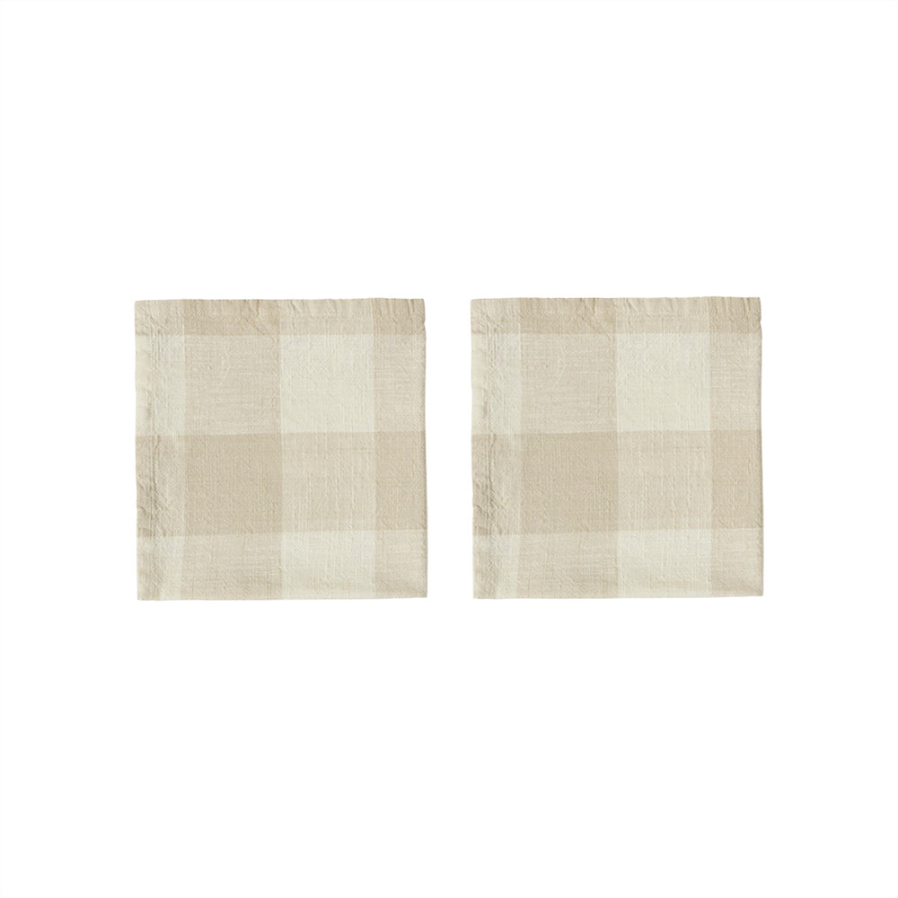 OYOY LIVING Chess Napkin - Pack of 2 Napkin 306 Clay