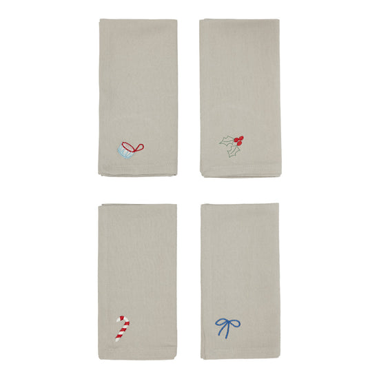 OYOY LIVING Christmas Napkin - Pack of 4 Napkin 306 Clay