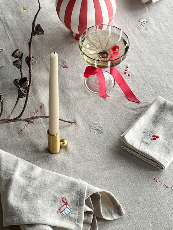 OYOY LIVING Christmas Tablecloth - 260x140 cm Tablecloth 306 Clay