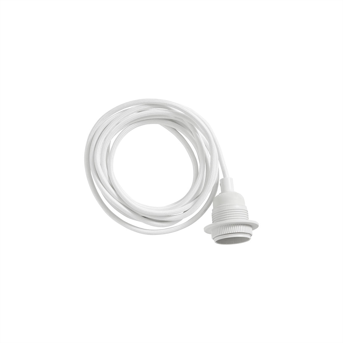 OYOY LIVING Fabric cord with socket Cord 101 White