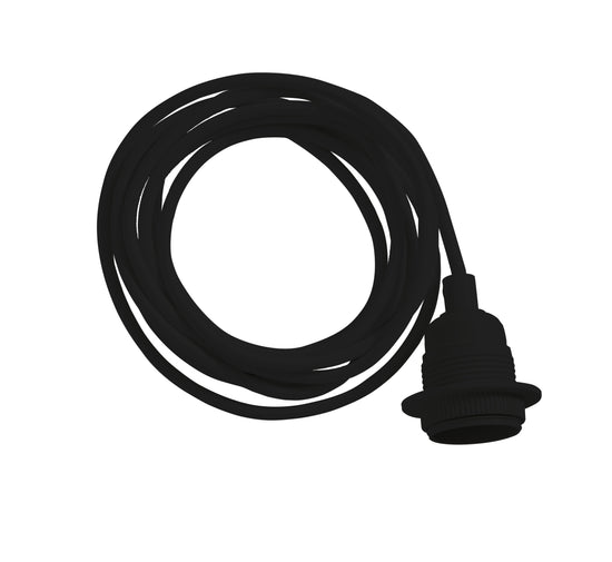 OYOY LIVING Fabric cord with socket Accessories - LIVING 206 Black