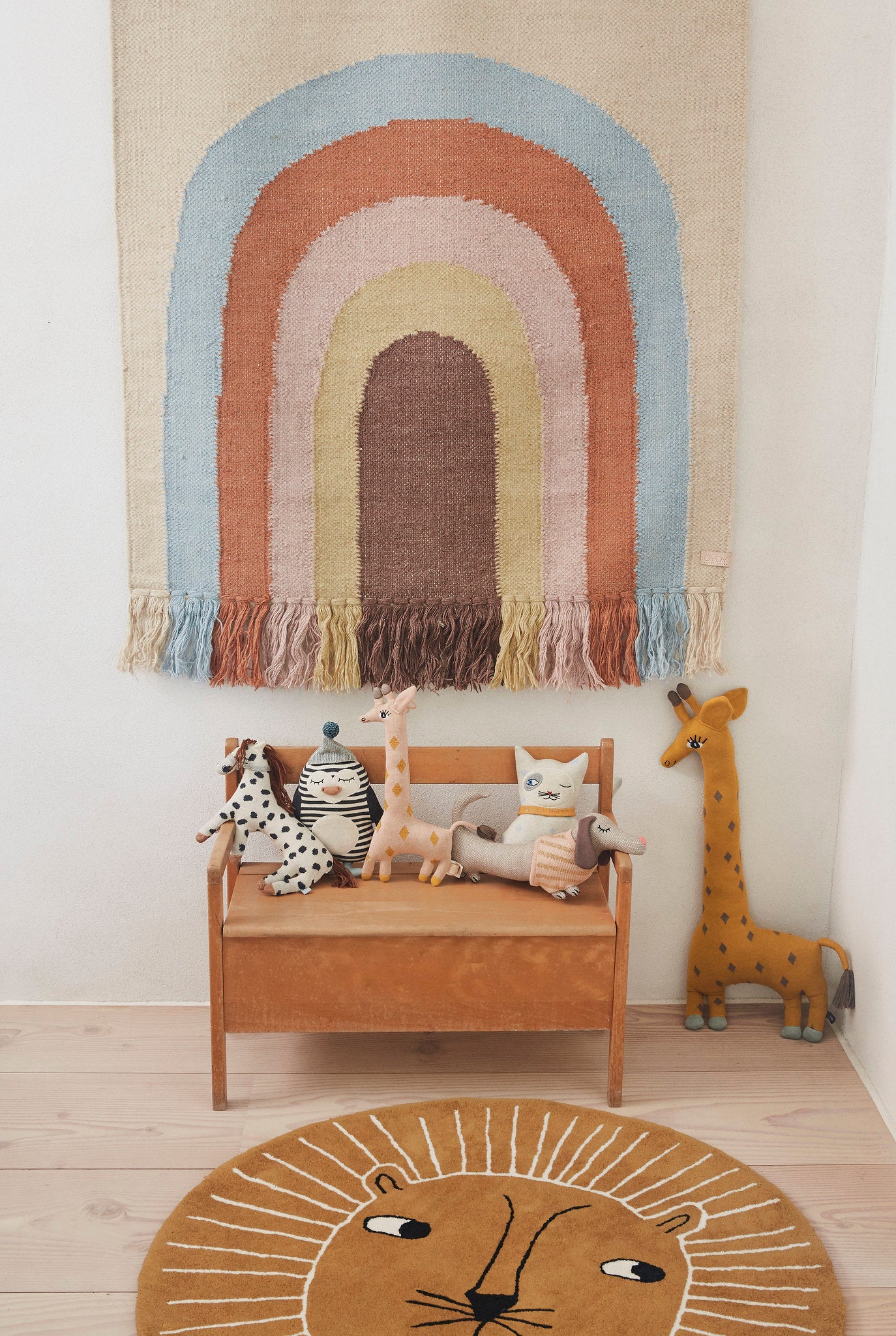 OYOY MINI Follow The Rainbow Wall Rug Wallhanger 908 Multi