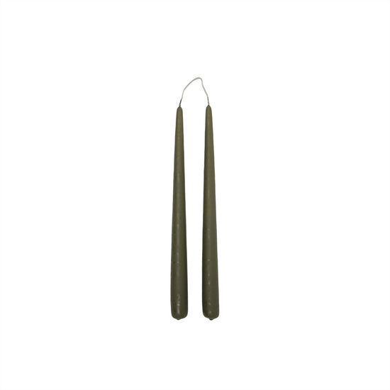 OYOY LIVING Fukai Candles - Medium - Pack of 2 Candle 706 Olive