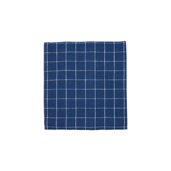 OYOY LIVING Grid Tablecloth - 200x140 cm Tablecloth 602 Dark Blue / White
