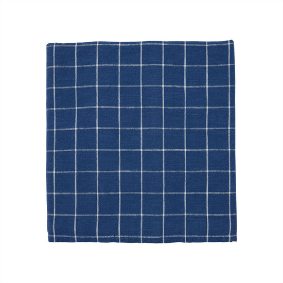 Laden Sie das Bild in den Galerie-Viewer, OYOY LIVING Grid Tablecloth - 260x140 cm Tablecloth 602 Dark Blue / White
