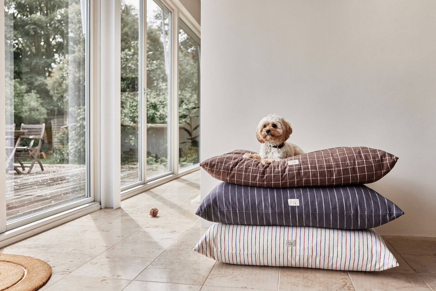 Load image into Gallery viewer, OYOY ZOO Kyoto Dog Cushion - Medium Cushion 309 Choko
