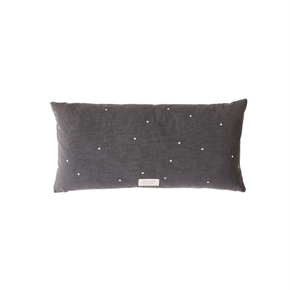 OYOY LIVING Kyoto Dot Cushion Cover Long Cushion Cover 201 Anthracite
