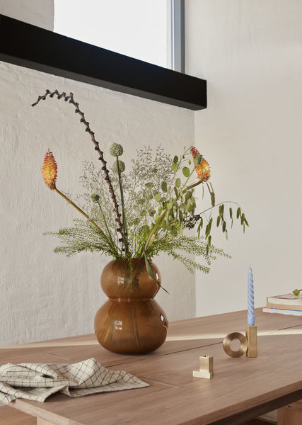 Square Solid Brass Candle Holder