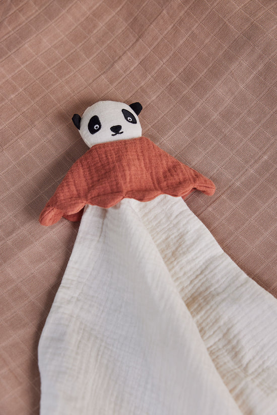 Indlæs billede i Gallery viewer, OYOY MINI Lun Lun Panda Cuddle Cloth Muslin 102 Offwhite
