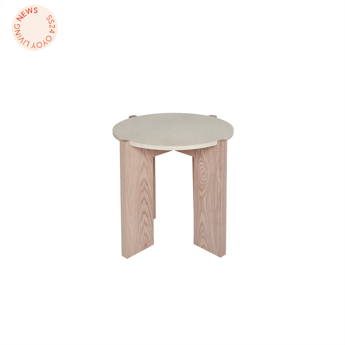 OYOY LIVING Lune Marble Coffee Table - Small Coffee Table 901 Nature / White