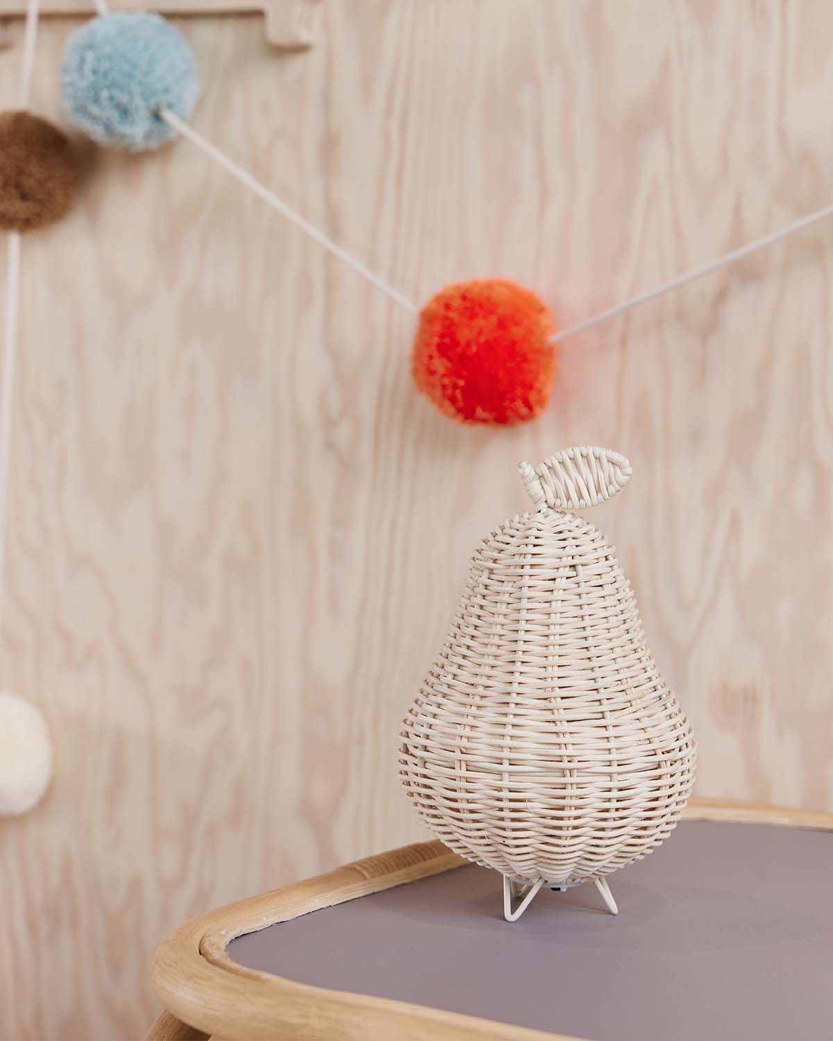 Pear Rattan Night Light