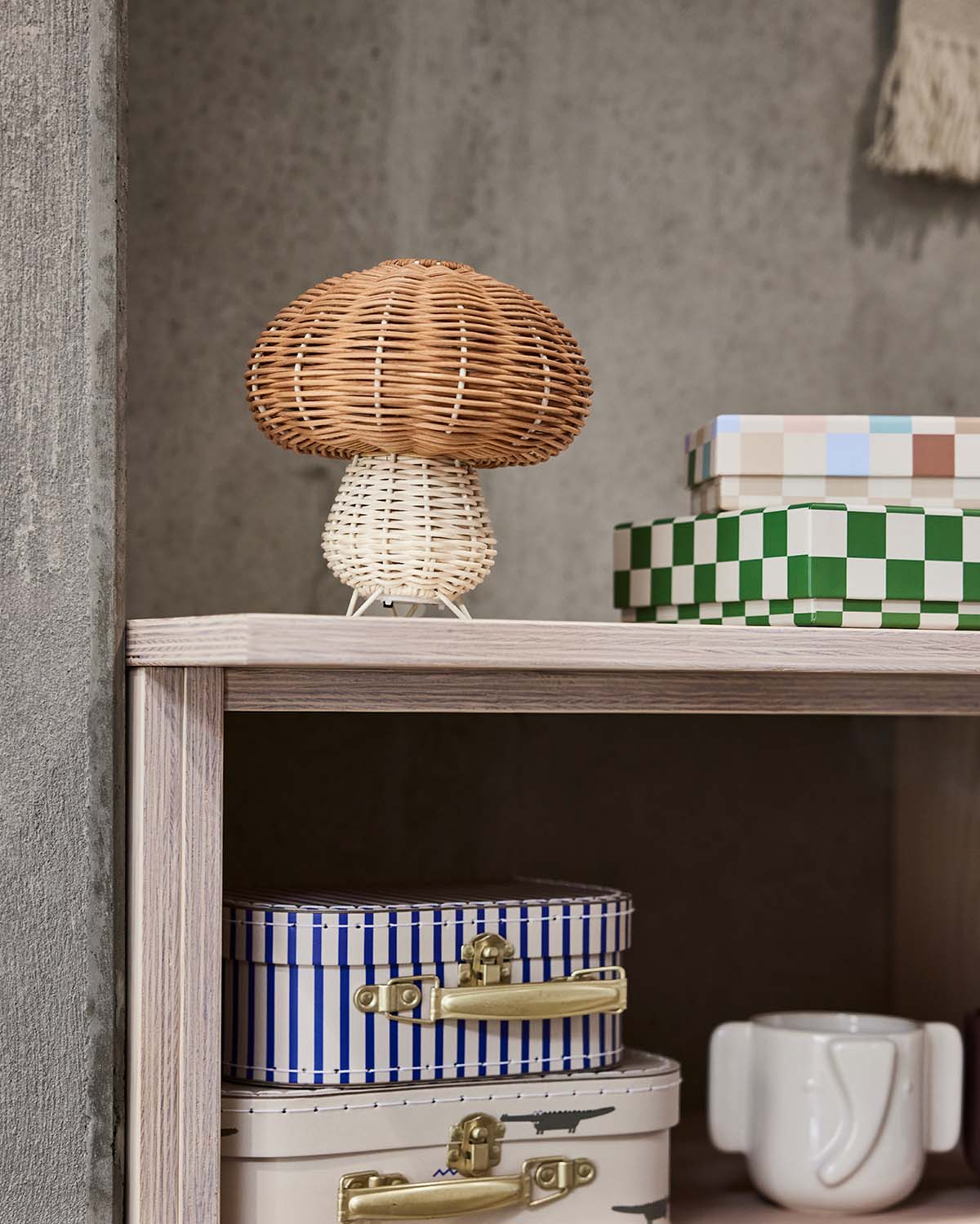Mushroom Rattan Night Light