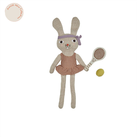 OYOY MINI Miew Rabbit Tennis Doll Soft Toys 304 Light Brown Melange