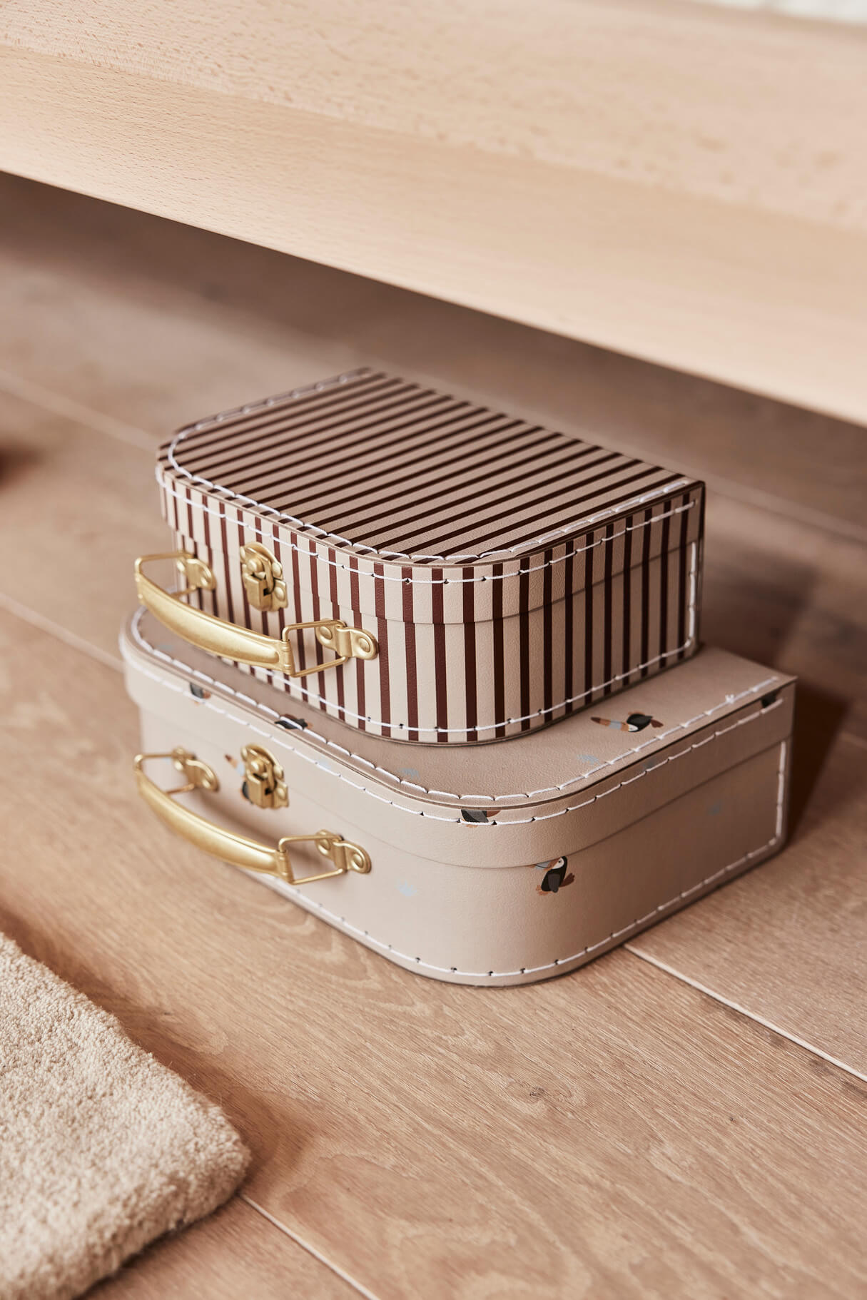 OYOY MINI Mini Suitcase Toucan & Stripe - Set of 2 Storage 306 Clay