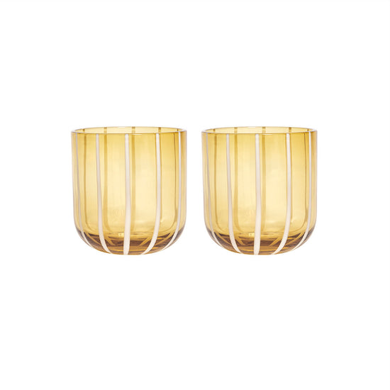 OYOY LIVING Mizu Glass - Pack of 2 Dining Ware 311 Amber