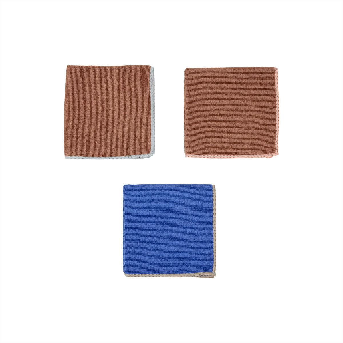 OYOY LIVING Mundus Microfiber Dish Cloth - Pack of 3 Dish Cloth 301 Brown / Clay