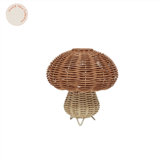 OYOY MINI Mushroom Rattan Night Light Table Lamp 901 Nature