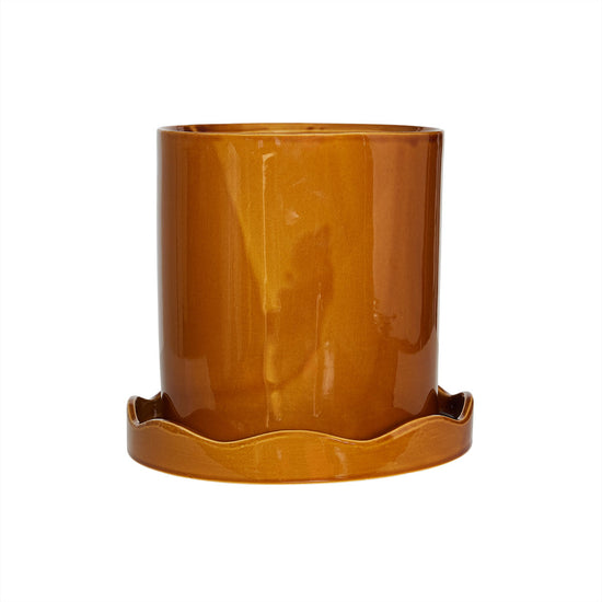 OYOY LIVING Nami Pot with saucer - Medium Flowerpot 311 Amber