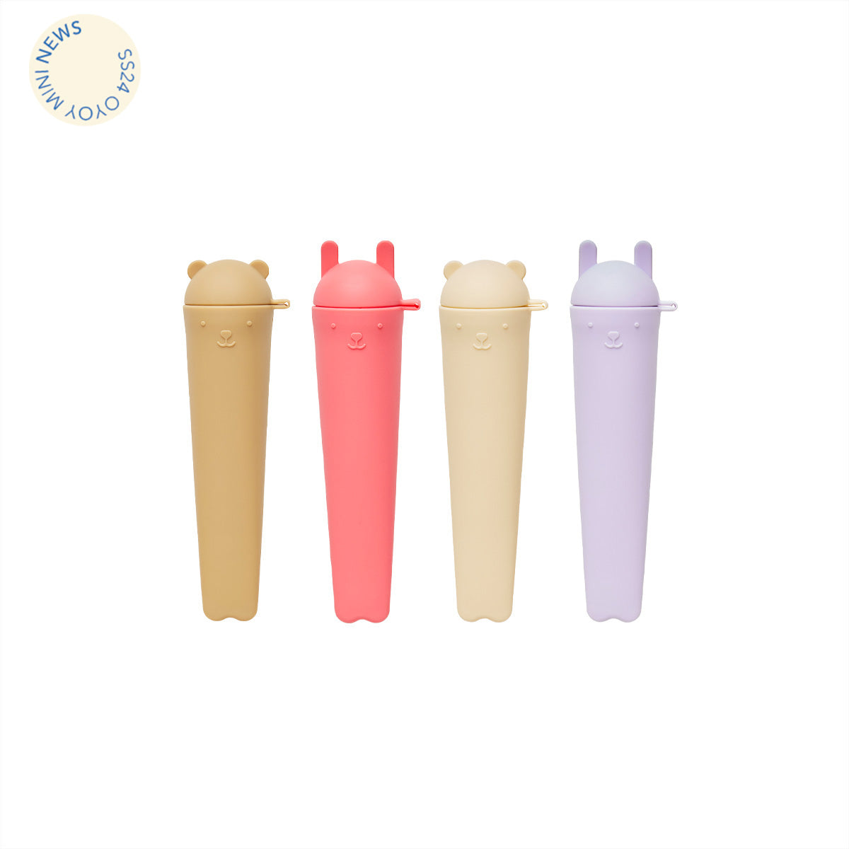 OYOY MINI Ninka & Teddy Ice Pops - Pack of 4 Dining Ware 501 Lavender / Vanilla / Cherry Red / Rubber