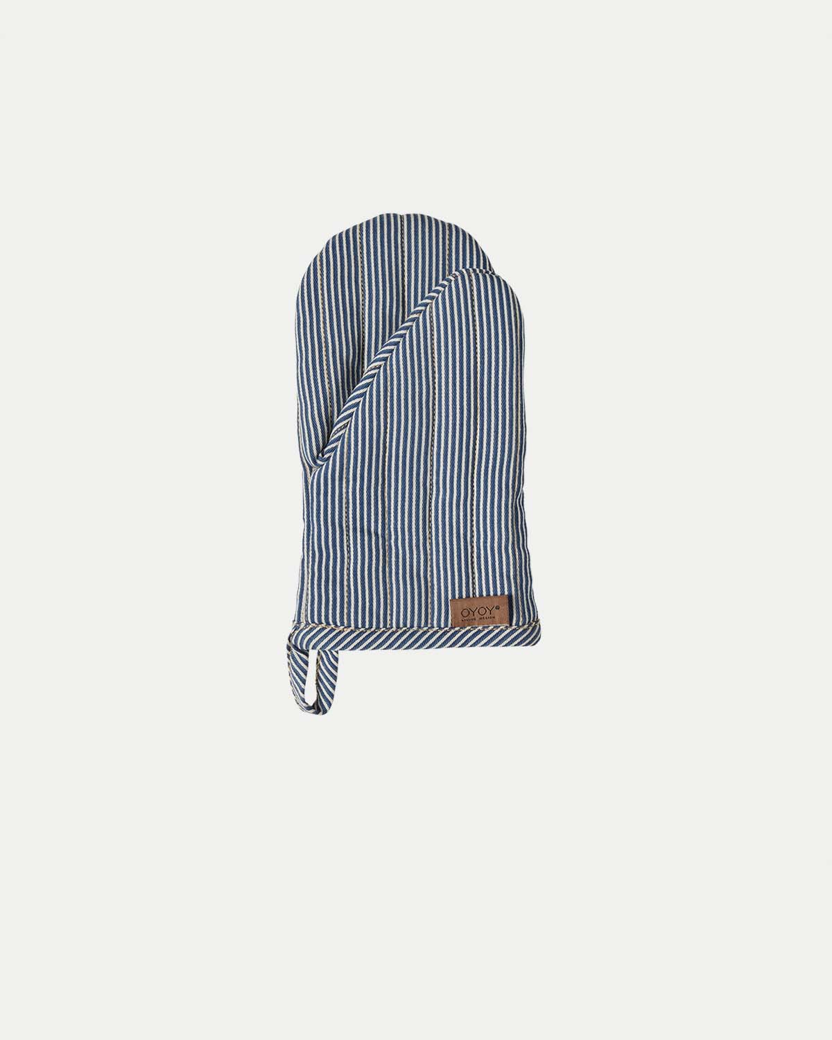 Striped Denim Kitchen Glove