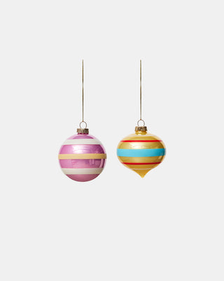Vintage Christmas Glass Ball No. 1 - Pack of 2