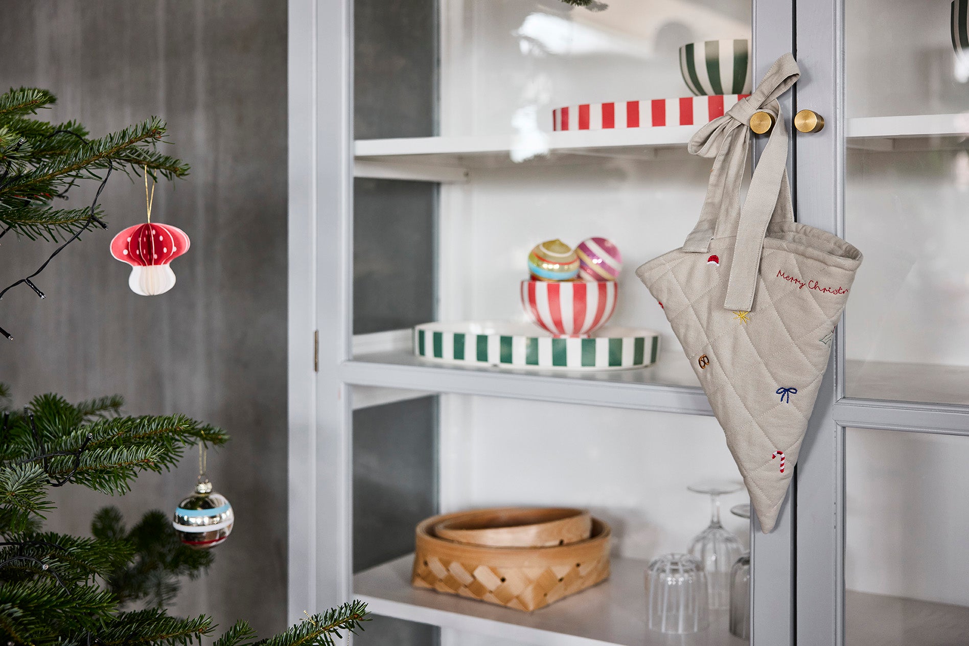 Christmas Mushroom Paper Ornament - Pack of 3