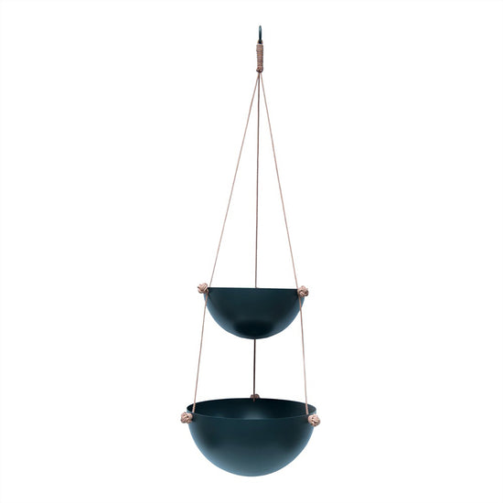 OYOY LIVING Pif Paf Puf Hanging Storage - 2 Bowls Decoration 204 Dark Grey