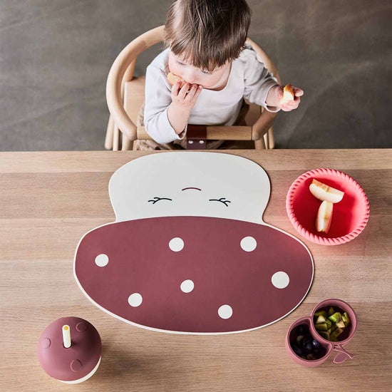 OYOY MINI Placemat Mushroom Placemat 102 Offwhite / Red