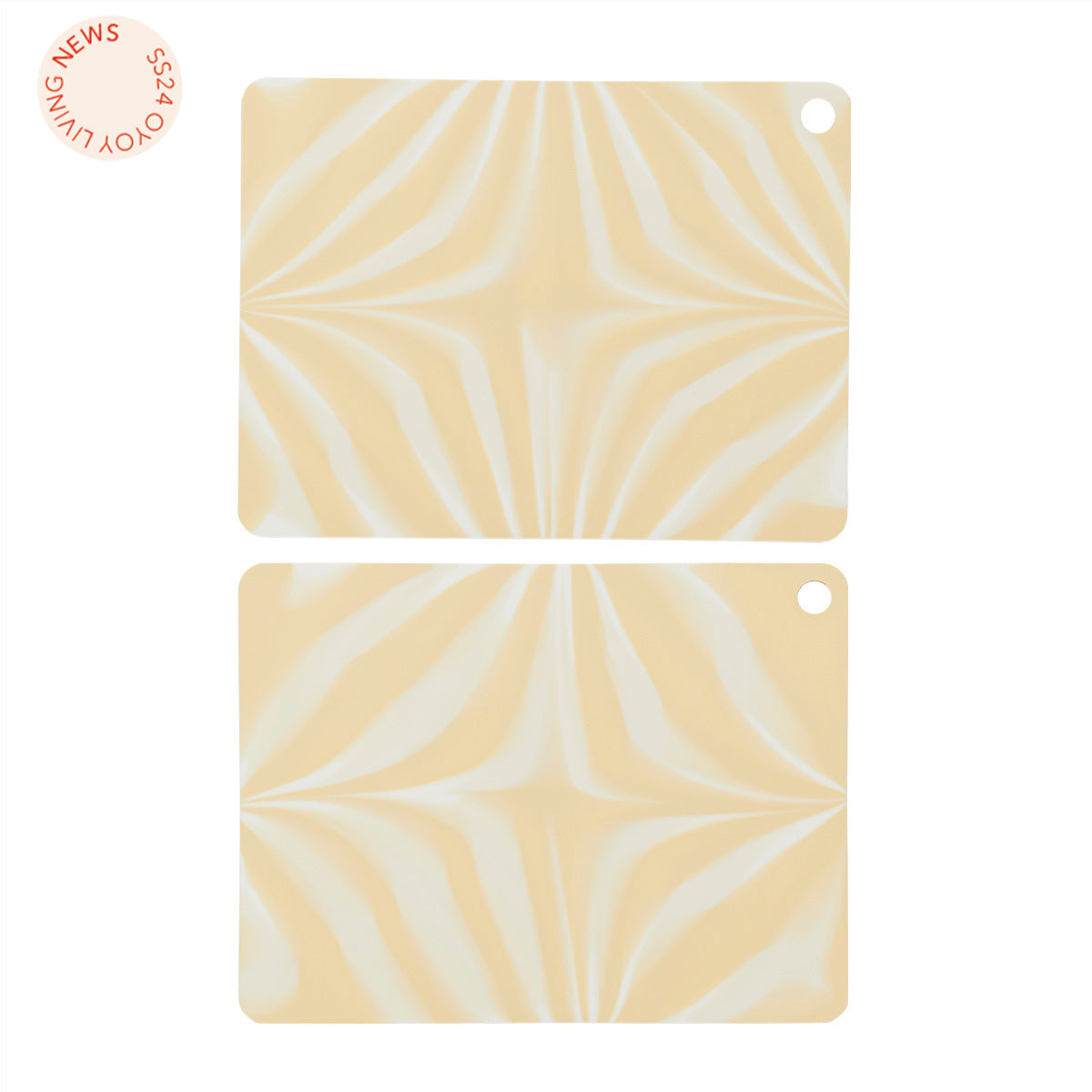 OYOY LIVING Placemat Zebura - Pack of 2 Placemat 801 Yellow / Offwhite