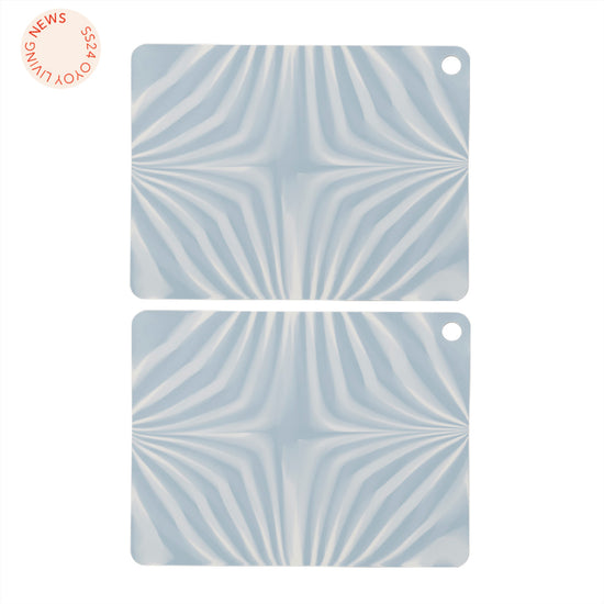 OYOY LIVING Placemat Zebura - Pack of 2 Placemat 601 Blue / Offwhite