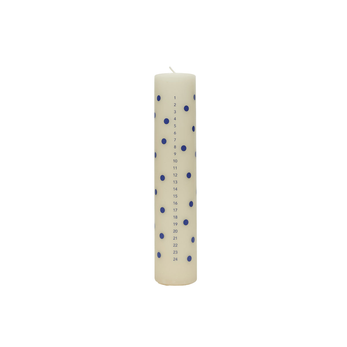 OYOY LIVING Polka Calendar Candle Christmas 102 Offwhite / Blue