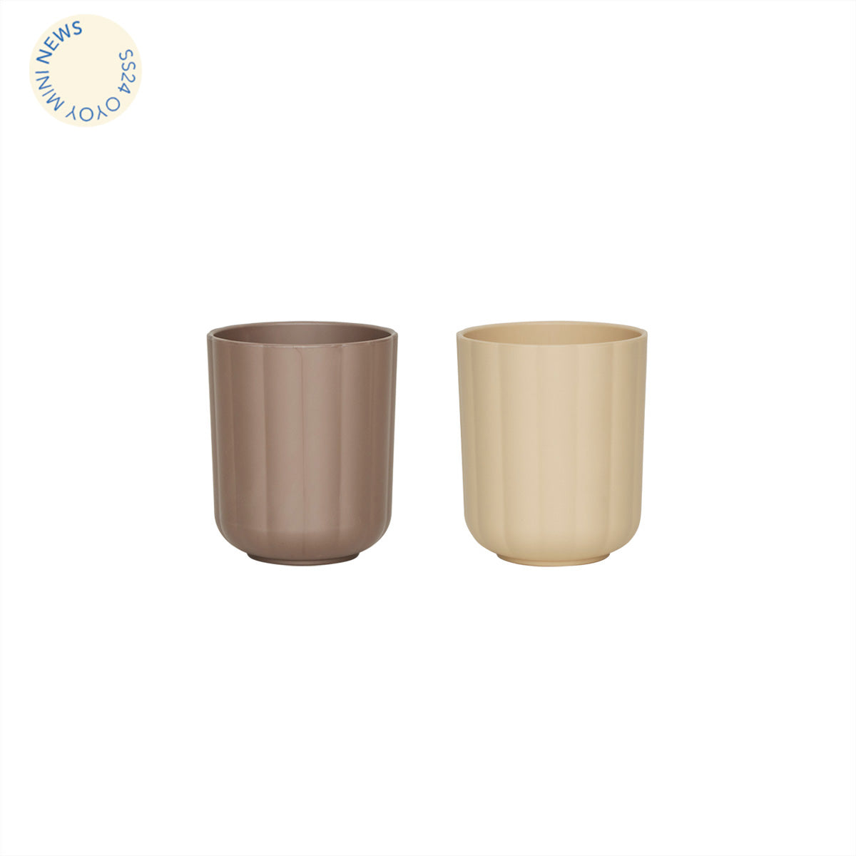 OYOY MINI Pullo Cup - Pack of 2 Dining Ware 312 Taupe / Vanilla