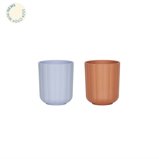 Indlæs billede i Gallery viewer, OYOY MINI Pullo Cup - Pack of 2 Dining Ware 307 Caramel / Ice Blue
