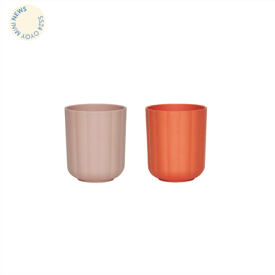 OYOY MINI Pullo Cup - Pack of 2 Dining Ware 402 Rose / Apricot