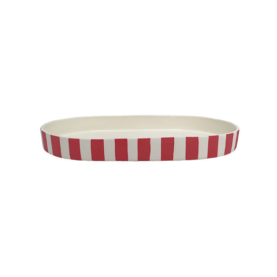 OYOY LIVING Toppu Oval Tray Tray 405 Cherry Red