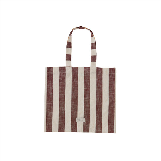 OYOY LIVING Tote Bag Candy Striped Bag 301 Brown / Offwhite