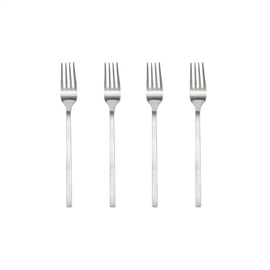 OYOY LIVING Yuka Fork - Pack Of 4 Cutlery 915 Brushed Steel