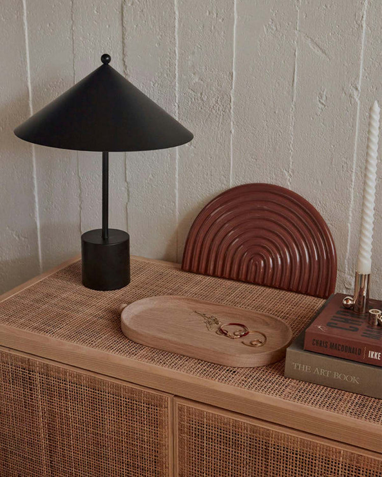 OYOY LIVING - Inka Wood Tray Round Small - Nature (L300217) - Ustensiles Et Accessoires De Cuisine