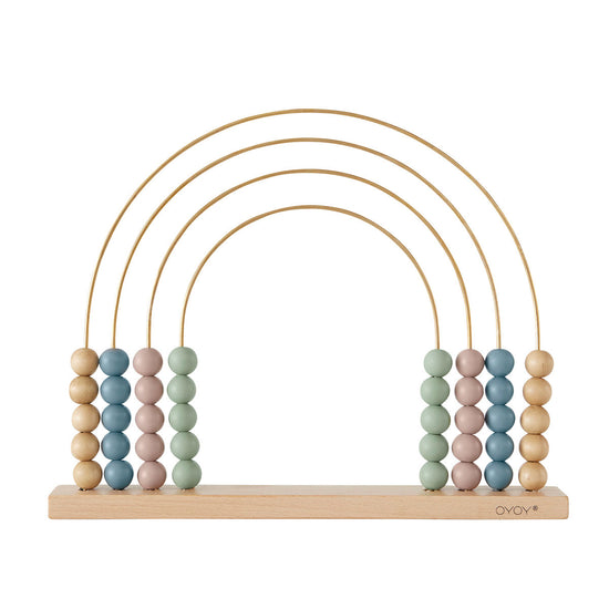 OYOY MINI Abacus Rainbow Wooden Toy 901 Nature