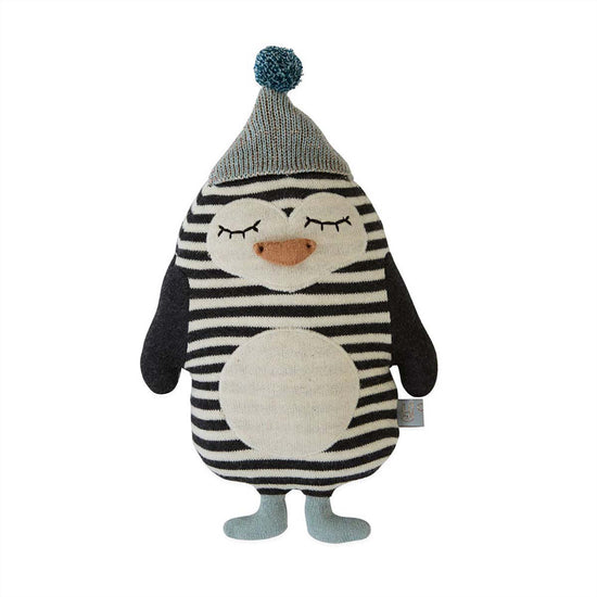 Indlæs billede i Gallery viewer, OYOY MINI Darling - Baby Bob Penguin Soft Toys 102 Offwhite / Black
