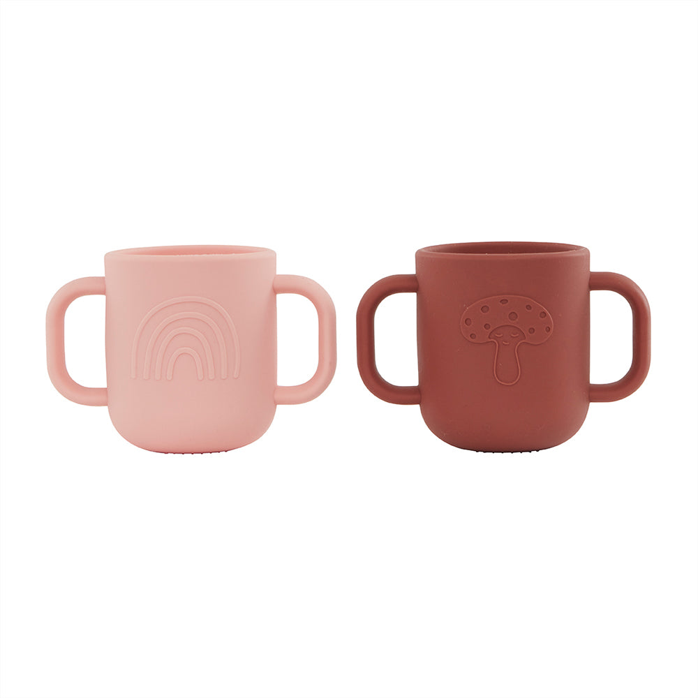 OYOY MINI Kappu Cup - Pack of 2 Dining Ware 408 Coral / Nutmeg