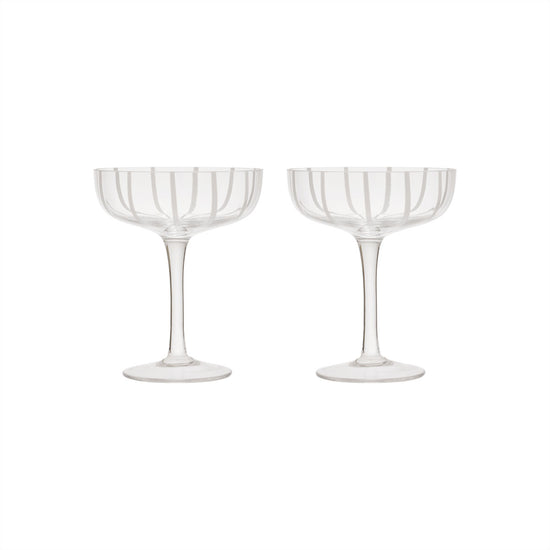 OYOY LIVING Mizu Coupe Glass - Pack of 2 Glass 902 Clear