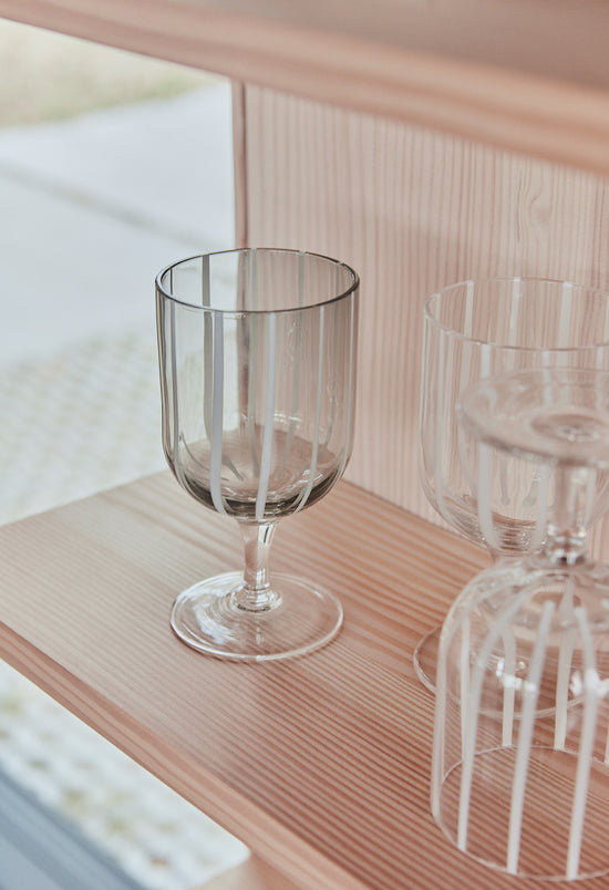 OYOY LIVING Mizu Wine Glass - Pack of 2 Glass 203 Grey